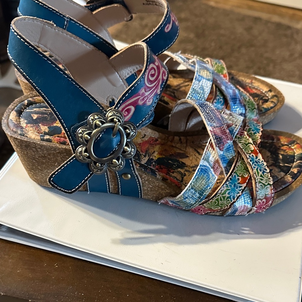 Spring Step Artistic Multicolor Sandals - Picture 3 of 8
